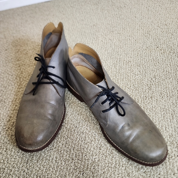 Cole Haan Grey Low Cut Leather Dress Shoes  Size 8.5 M Chukka - Picture 9 of 11